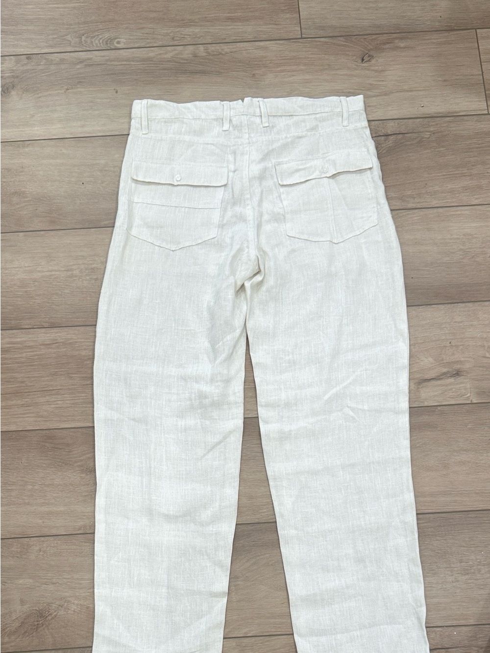 Mikoh Cream Textured Linen Pants